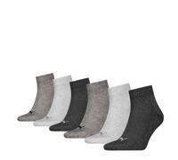 PUMA Hommes Femmes Unisexe Quart Uni Ecom 6er Paquet Noir Blanc Gris Bleu