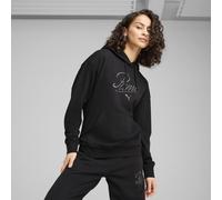 PUMA Sweat de sport 'ESS SCRIPT' gris foncé / noir, Taille S