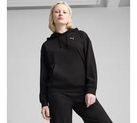 PUMA Hoodie côtelé confort ESS ELEVATED Femme, Vêtements, Noir, XS XS