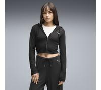 PUMA Hoodie côtelé et zippé Essentials Femme, Vêtements, Noir, M M