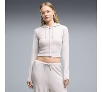 PUMA Hoodie côtelé et zippé Essentials Femme, Vêtements, Rose, M M