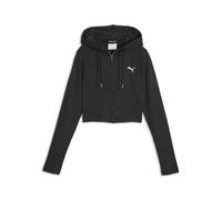 PUMA Hoodie côtelé et zippé Essentials Femme XS, Black