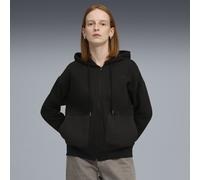 PUMA Hoodie décontracté à zip HER Femme, Vêtements, Noir, XS XS
