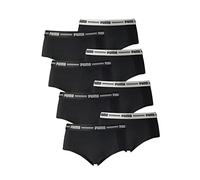 PUMA Iconic Lot de 6 mini boxers pour femme, Noir , L