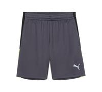PUMA IndividualLIGA Training Shorts 2 Jr (Open Pockets), Short tricoté Mixte Enfant, Galactic Gray-Yellow Alert,