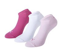 Puma invisble - Chaussettes de sport - Mixte adulte - Lot de 3 Multicolore (Rosso/Bianco/Rosa) 35/38