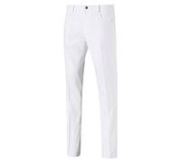 PUMA Jackpot Pantalon tissé 5 Poches pour Homme, Blanc Brillant, 38W / 34L