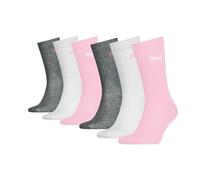 Puma JUNIOR CREW Lot de 6 paires de chaussettes de tennis pour fille et garçon, Rose, 35-38