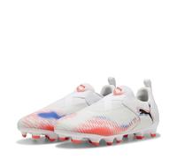 Puma Kids Future 8 Academy Chaussures de football sans lacets pour enfant, Blanc, noir, rouge., 11 UK Child