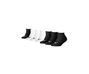 PUMA KIDS INVISIBLE Lot de 7 paires de chaussettes de sport unisexes pour filles et garçons, noir/blanc, 27-32
