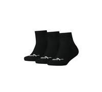 PUMA KIDS Lot de 3 paires de chaussettes quarter pour fille et garçon Taille 27-38, 200 - Noir., 35-38