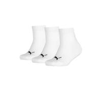 PUMA Kids Plain Quarter Chaussettes, Blanc, 27-30 (Lot de 3) Mixte Enfant