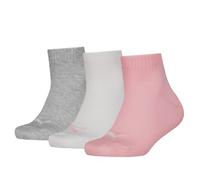 PUMA Kids Plain Quarter Lot de 3 paires de chaussettes unisexes pour enfants, eau de rose, 39-42