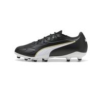 PUMA King 20 Match FG/AG JR Chaussures de Football, Noir, Blanc doré, 38 EU, Puma Black PUMA White PUMA Gold, 5 UK