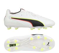PUMA King 20 Ultimate FG/AG Unleashed - Blanc/Rouge éclatant/Jaune 40½