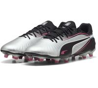 PUMA Mixte King Match FG/AG Chaussure de Football, Silver Black-Sun Struck White, 46 EU