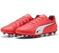Puma King Match Firm Ground Football Boots Mens Rouge/Blanc 11 (46) Male