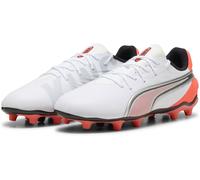 Puma King Match Junior Firm Ground Football Boots Blanc/Rouge 3 (35.5) Male