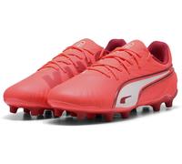 Puma King Match Junior Firm Ground Football Boots Rouge/Blanc 5.5 (38.5) Male