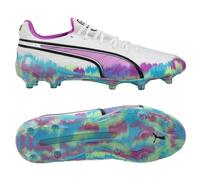 PUMA King Ultimate FG/AG Brilliance - Blanc/Bleu/Magenta pur/Fizzy Apple Femme ÉDITION LIMITÉE 40