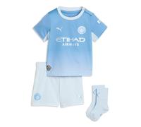 PUMA Kit domicile bébé Manchester City 2026/27 - Bleu | Ensemble officiel 3 pièces; maillot, short et chaussettes; dryCELL évacue l'humidité; coupe régulière; tissu respirant