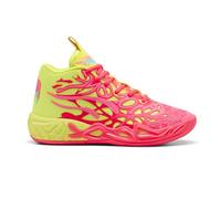 Puma Lamelo Ball MB.04 1Love - Ballon pour garçon (Alerte jaune/alerte rose), Alerte jaune/alerte rose, 7 Big Kid