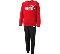 Puma Logo Sweat Suit Jr Tuta completa da bambino red black girocollo