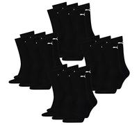 PUMA Lot de 12 paires de chaussettes de sport unisexes pour homme et femme - 35-38 39-42 43-46 47-49 - Noir / Blanc / Gris / Bleu, Noir , 35-38