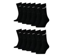 PUMA Lot de 12 paires de chaussettes de tennis unisexes pour homme et femme, 200 - Noir., 35-38