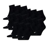 Puma Lot de 15 paires de chaussettes courtes unisexes en coton mélangé pour homme et femme, Noir (200), 43-46
