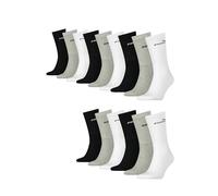 PUMA Lot de 15 paires de chaussettes de tennis unisexes pour homme et femme, Blanc/gris/noir (325), 43-46