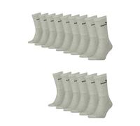 PUMA Lot de 15 paires de chaussettes de tennis unisexes pour homme et femme, Gris (400), 39-42