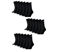 PUMA Lot de 18 paires de chaussettes de tennis unisexes pour homme et femme, 200 - Noir., 43-46