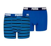 PUMA Everyday Striped Boxer, Bleu Combo, 134-140 (Lot de 2) Garçon