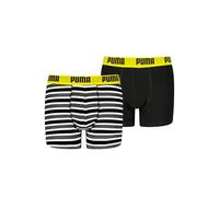 PUMA Everyday Striped Boxer, Noir Combo, 146-152 (Lot de 2) Garçon