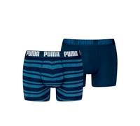 PUMA Lot de 2 Boxers à Rayures pour Homme, Denim - New, L