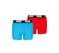 PUMA Lot de 2 Boxers Basiques Everyday pour garçon, Bleu et Rouge, 170-176