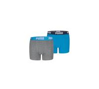 PUMA Everyday Basic Boxer, Gris/Bleu, 122-128 (Lot de 2) Garçon