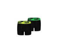 PUMA Lot de 2 Boxers Basiques Everyday pour garçon, Noir/différentes Couleurs de Logo, 158-164