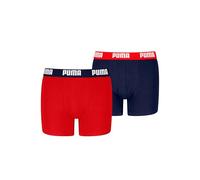 PUMA Everyday Basic Boxer, Rouge/Bleu Marine, 122-128 (Lot de 2) Garçon