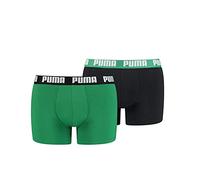 PUMA Basic Boxers sous-vêtement, Noir/Vert, XXL (Lot de 2) Homme