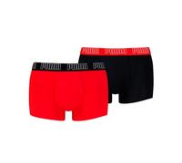 Puma Men Everyday Trunks Lot de 2 sous-vêtements pour Homme, Rouge/Noir, S