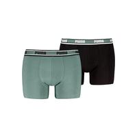 PUMA Lot de 2 Boxers élastiques avec Logo pour Homme, Vert foncé, S