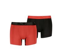 PUMA Microfiber Boxer, Noir/différentes Couleurs de Logo, L (Lot de 2) Hommes