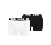 Puma Lot de 2 Boxers pour Homme, Blanc/Noir, L