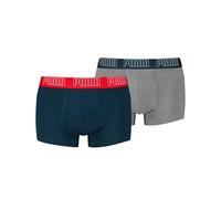 PUMA Lot de 2 Boxers pour Homme et Homme - Couleur : Rouge/Noir - Taille L