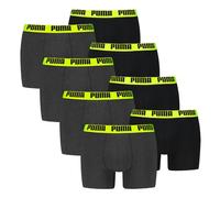 Puma Lot de 2 Boxers Stretch pour Homme - Confortables et Extensibles, 010 Dark Grey Melange/Yellow, M