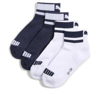 PUMA Lot de 2 paires de chaussettes 3/4 Enfant, Vêtements, Bleu, 35-38 35-38