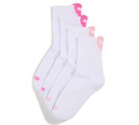 PUMA Coton recyclé avec Logo en Forme de cœur Chaussettes, Blanc/Rose, 35-38 (Lot de 2) Femmes