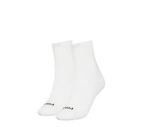 PUMA Coton recyclé avec Logo en Forme de cœur Chaussettes, Blanc/Noir, 39-42 (Lot de 2) Femmes